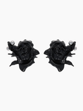 Load image into Gallery viewer, Juliet Lacquered Black Earrings
