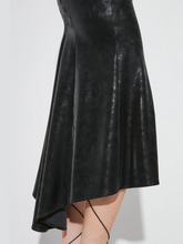 Load image into Gallery viewer, Faux Leather Midi Skirt Black
