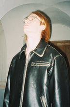 Load image into Gallery viewer, Zipper-Rubbed Leather Jacket
