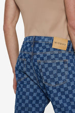 Load image into Gallery viewer, Monogram Denim Trousers Blue

