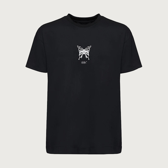 Butterfly Printed T-Shirt Black