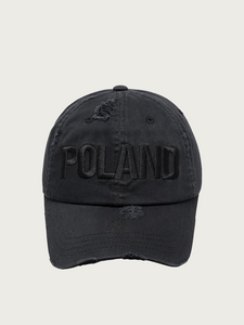 Poland Cap Washed Black