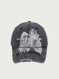 Paint Over Me Washed Cap Black