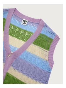 Colour-block Knit Gilet