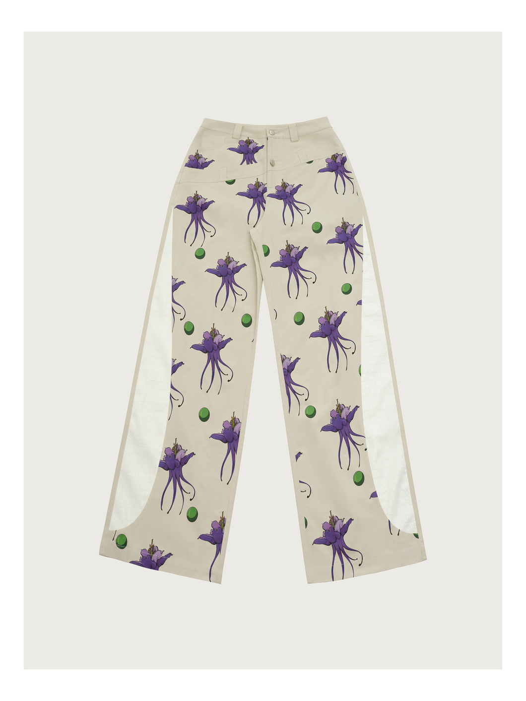 Graphic-print Panelled Trousers