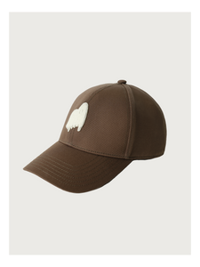Embroidered-logo Baseball Brown Cap