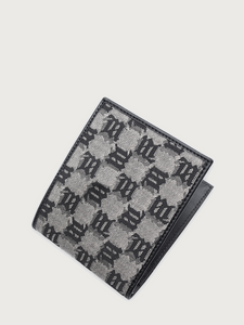 Monogram Embossed Bifold Wallet Black