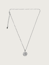 Load image into Gallery viewer, Cracked Coin Necklace Silver
