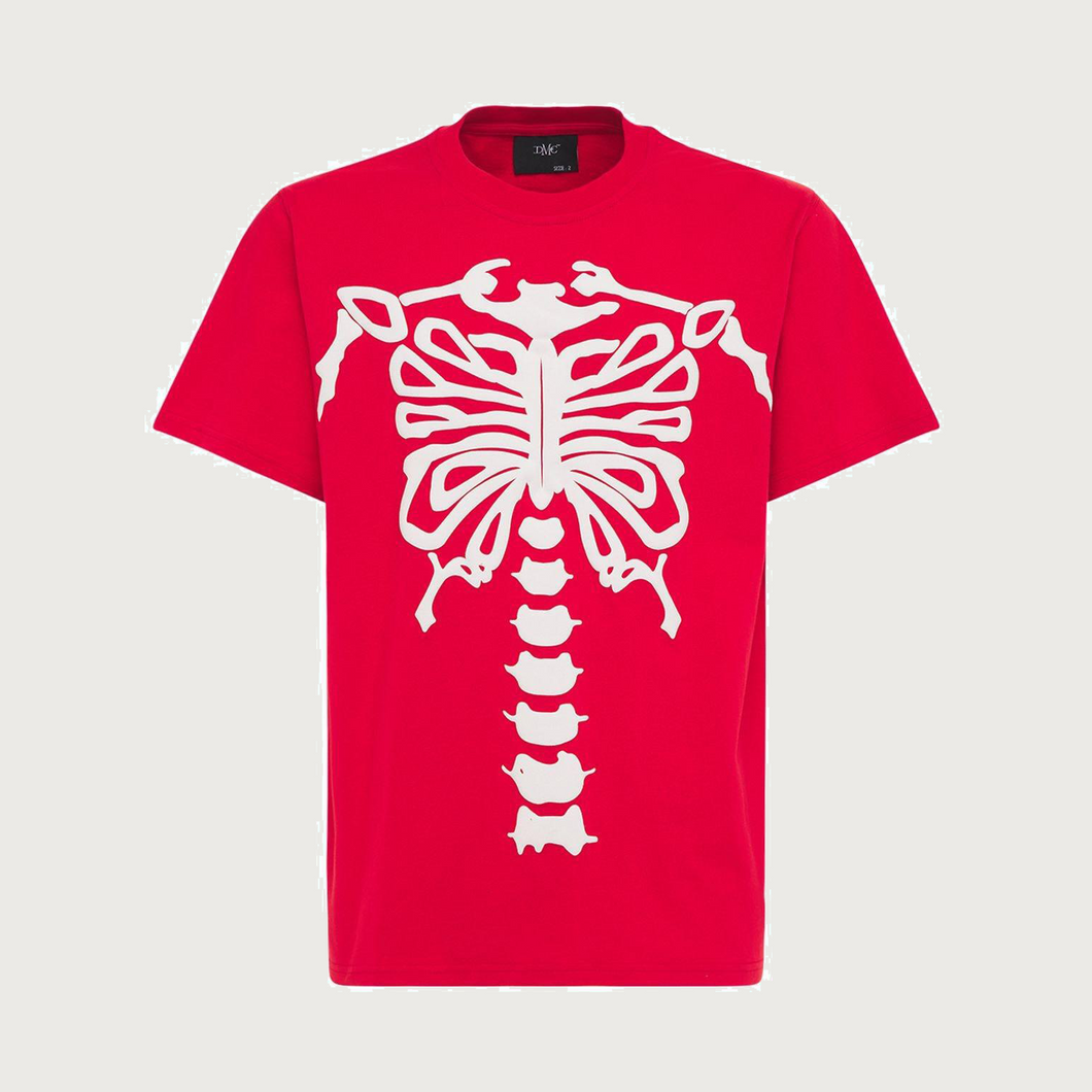 Who Skull Cotton T-Shirt Red