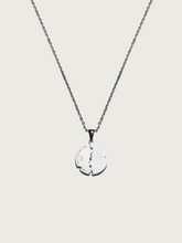 Load image into Gallery viewer, Cracked Coin Necklace Silver
