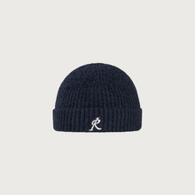 Load image into Gallery viewer, Knit Embroidery R Beanie Blue

