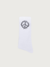 Load image into Gallery viewer, HTG Iron Peace Socks White
