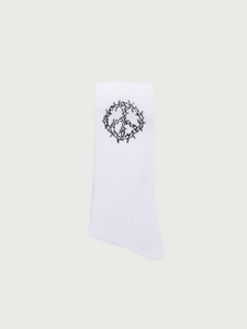 HTG Iron Peace Socks White