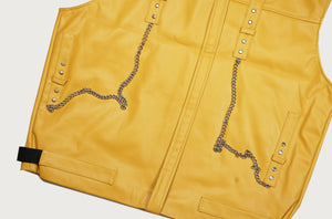 Leather Vest Yellow