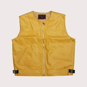 Leather Vest Yellow